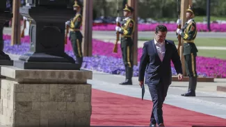 Alexis Tsipras, le premier ministre grec Crédits photo : Roman Pilipey/AP


