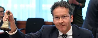 Le président néerlandais de l'Eurogroupe, Jeroen Dijsselbloem, lors de la réunion à Bruxelles, le 22 mai 2017. © EMMANUEL DUNAND/AFP


