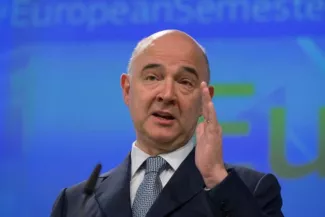 Moscovici avertit les créanciers de la Grèce Le commissaire européen aux affaires économiques Pierre Moscovici veut éviter un échec dans le dossier de la dette grecque. Image: Keystone