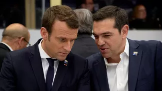 En Grèce, Macron veut réinscrire l'Europe dans une perspective historique En Grèce, Macron veut réinscrire l'Europe dans une perspective historique.