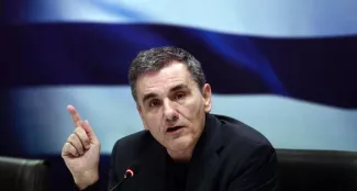 La Grèce prête à s'affranchir de sa tutelle financière C'est le ministre grec des Finances Euclide Tsakalotos qui aura mené à bien le programme de réformes en Grèce depuis juin 2015. - LOUISA GOULIAMAKI/AFP