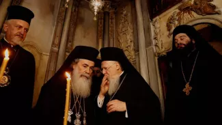 À Jérusalem, l'Église grecque orthodoxe dans la tourmente À Jérusalem, l'Église grecque orthodoxe dans la tourmente.