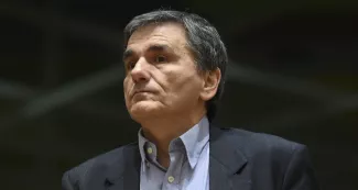 Euclide Tsakalotos est le ministre grec des Finances depuis septembre 2015. - JOHN THYS/AFP


