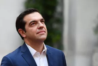 Après huit ans d’austérité, la Grèce entrevoit la sortie de crise Le premier ministre grec, Alexis Tsipras, le 10 janvier.