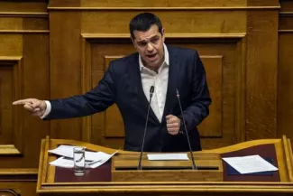 Athènes se prépare à se passer de l’aide européenne Alexis Tsipras, premier ministre grec, au Parlement à Athènes, le 22 février.