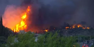 Athènes encerclée par quinze départs de feu.