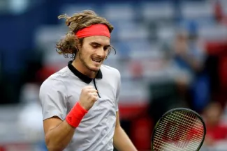 Stefanos Tsitsipas lors du tournoi de Shanghai. (A.Song/Reuters)


