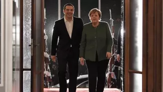 Macédoine: la "reconnaissance" de Merkel à Tsipras dans un climat apaisé Macédoine: la "reconnaissance" de Merkel à Tsipras dans un climat apaisé.