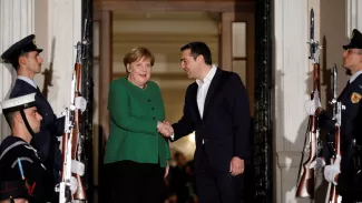«Angela la rigueur» de retour à Athènes «Angela la rigueur» de retour à Athènes.
