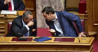 L'accord sur la Macédoine provoque la rupture de la coalition à Athènes L'accord sur la Macédoine provoque la rupture de la coalition à Athènes.