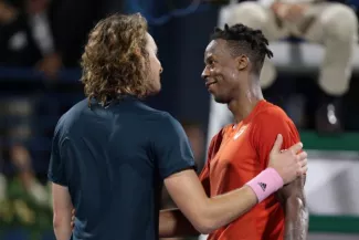 Tennis - Gaël Monfils : «Un gros match» face à Stefanos Tsitsipas Tennis - Gaël Monfils : «Un gros match» face à Stefanos Tsitsipas.