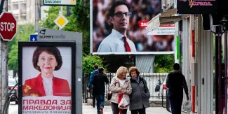 Macédoine : Les présidentielles, premier test politique du "nouveau" pays Macédoine : Les présidentielles, premier test politique du "nouveau" pays.
