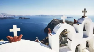 Santorin, la magnétique star des Cyclades Santorin, la magnétique star des Cyclades.