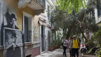 Athènes: le quartier rebelle d'Exarcheia s'élève contre "la répression policière" Athènes: le quartier rebelle d'Exarcheia s'élève contre "la répression policière".