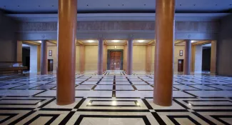 Le hall du Parlement grec