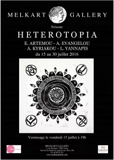 Heterotopia, oeuvres de E. Artemou, A. Evangelou, A. Kyriakou et L. Yannapis