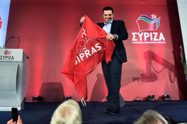 La gauche radicale aux marches du pouvoir grec.
