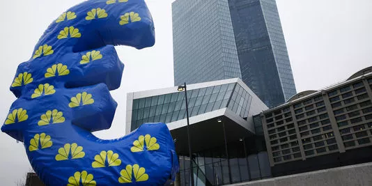 Le siège de la Banque centrale européenne (BCE), à Francfort.


