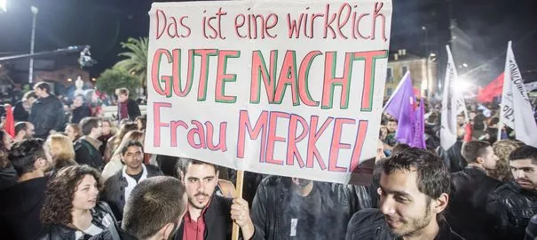 L'opinion publique tient l'Allemagne pour responsable des difficultés traversées par la Grèce.


