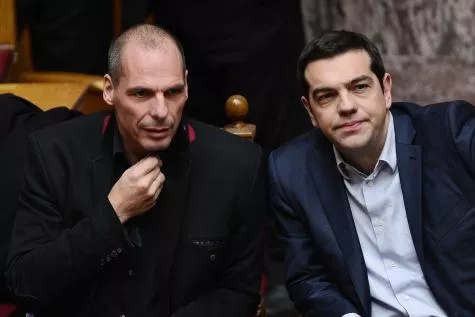 © Louise Gouliamaki - Yanis Varoufakis et Alexis Tsipras lors du vote pour l'élection du président grec.


