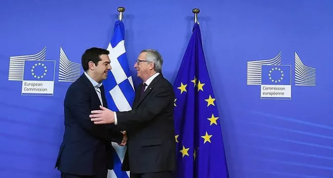 Jean-Claude Juncker, le président de la Commission européenne, a reçu ce mercredi à dîner Alexis Tsipras, le Premier ministre grec, pour ce qui ressemblait à une réunion de la dernière chance - Emmanuel Dunand/AFP


