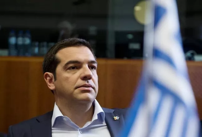 Réunion des chefs d'Etat et de gouvernement de l'UE (phot : Alexis Tsipras, Premier ministre grec) lundi sur la Grèce - AFP/Alain Jocard


