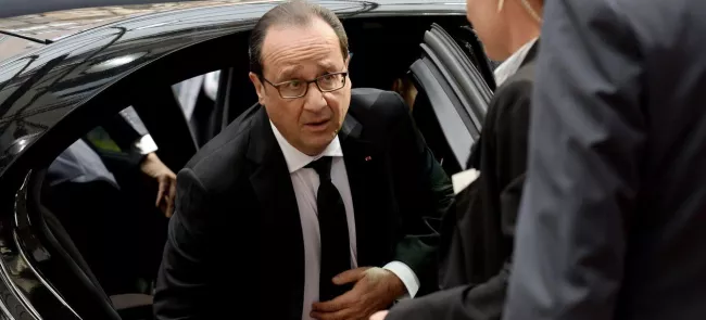 François Hollande joue déjà - en partie - sa réélection. Crédits photo : THIERRY CHARLIER/AFP



