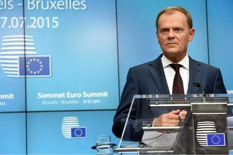 Donald Tusk lors du sommet extraordinaire de la zone euro du 7 juillet. © Photo news


