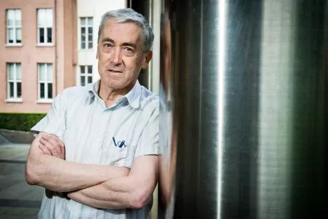 Economie etpolitique Paul DE GRAUWE, economiste, docteur honoris causa, licencie en sciences economique. Rencontre a Louvain, Leuven.PHOTO:Bruno DALIMONTE.


