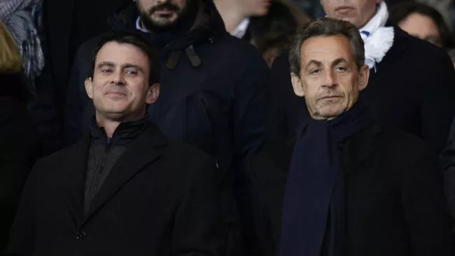 Manuel Valls et Nicolas Sarkozy à Paris, le 2 mars 2014. Crédits photo : MARTIN BUREAU/AFP


