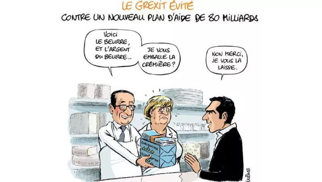 Le dessin d'Ixène: «Le Grexit évité».