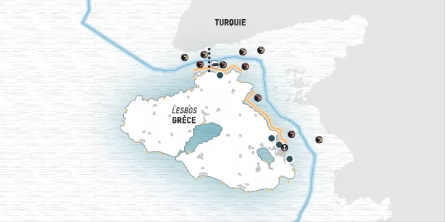 Lesbos, nœud migratoire européen.