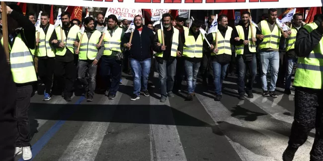 Mobilisation en Grèce contre la réforme des retraites.