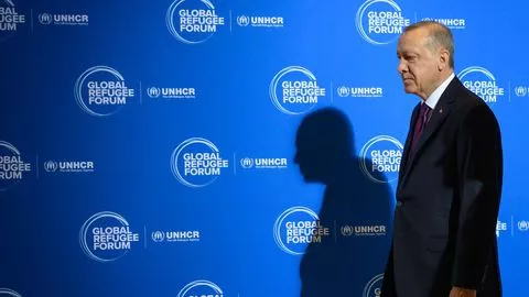 Le président turc Recep Tayyip Erdogan à l'ouverture du Forum mondial sur les réfugiés, le 17 décembre 2019 à Genève


