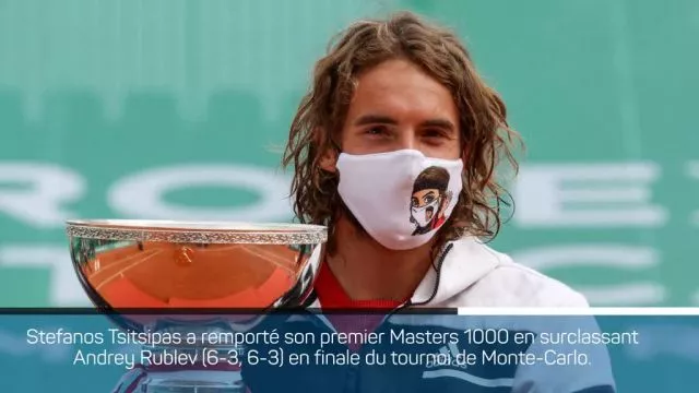 Tennis : Stefanos Tsitsipas domine Andrey Rublev et remporte le Masters 1000 de Monte-Carlo.