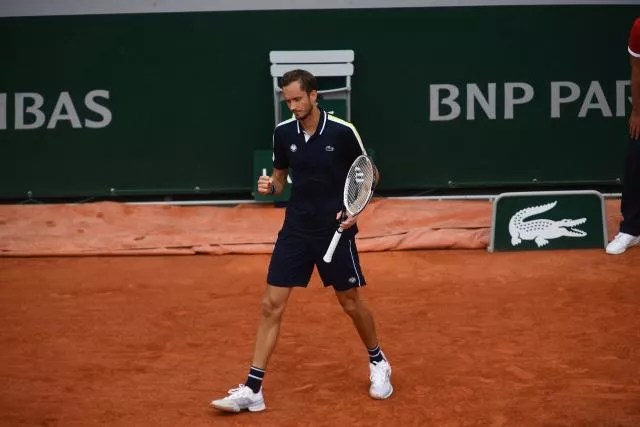 Daniil Medvedev est en quarts de Roland-Garros pour la première fois de sa carrière. (J. Prévost/L'Équipe)


