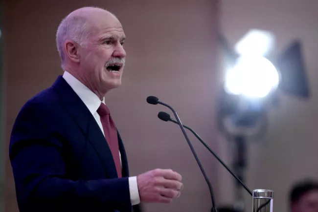 George Papandréou à Athènes, en janvier 2015.  PHOTO / ANGELOS TZORTZINIS / AFP


