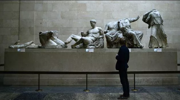 Les marbres du Parthénon exposés au British Museum à Londres. Dylan Martinez/REUTERS



