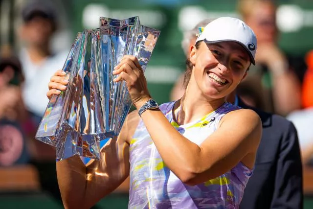 Iga Swiatek a remporté le tournoi d'Indian Wells dimanche. (Rob Prange/Rob prange / afp7)


