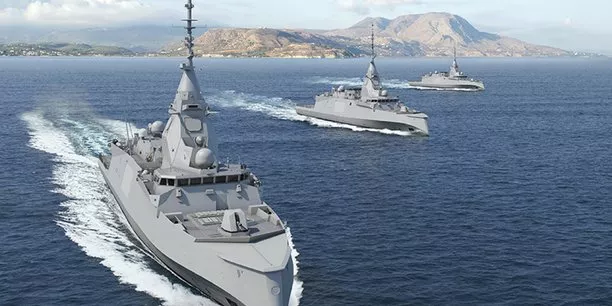Trois frégates FDI accostent en Grèce. Une quatrième en option est également attendue. (Crédits : Naval Group)


