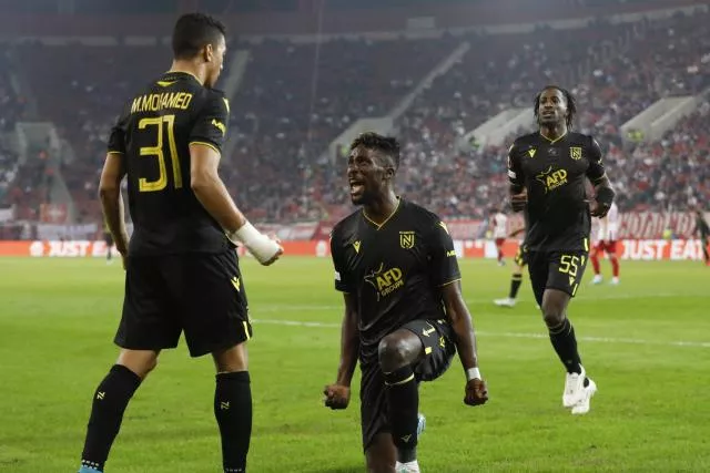 Mostafa Mohamed a inscrit le premier but nantais jeudi. (Costas Baltas/Reuters)


