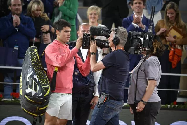 Carlos Alcaraz disputera vendredi la deuxième demi-finale de sa carrière en Grand Chelem. (P. Lahalle/L'Équipe)


