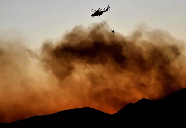 Incendies en Grèce: Le corps carbonisé d’un homme retrouvé sur l’île d’Eubée.