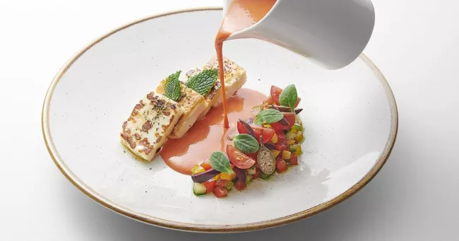 Halloumi grillé chez Osmossi (Paris 16e). Mavrommatis