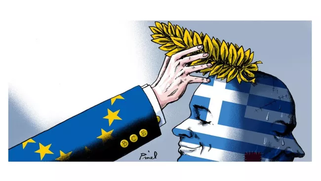 Le budget de la Grève, l'un des rares à avoir été approuvé sans réserves par la Commission européenne, va permettre au pays de dégager en 2025 un excédent budgétaire primaire parmi les plus élevés d'Europe. (Pinel pour Les Echos)