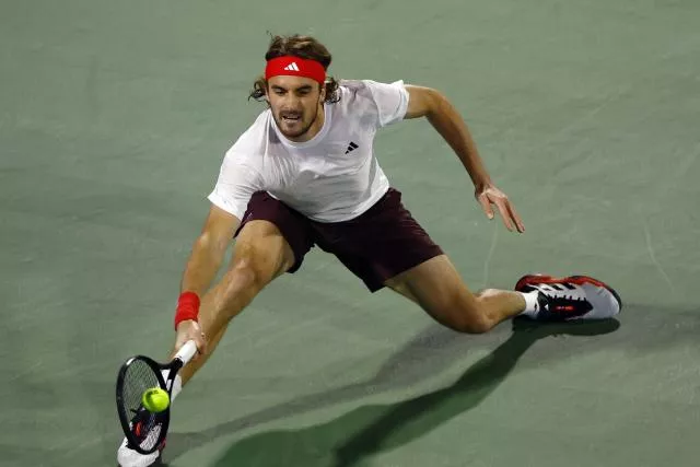 Stefanos Tsitsipas lors de sa victoire face à Matteo Berrettini.