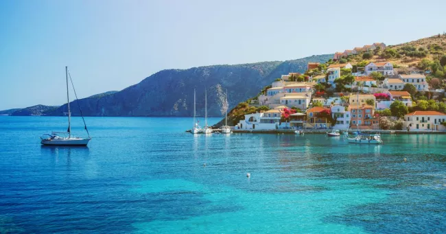 Lefkada, ou Leucade, se trouve au sud de l'archipel des îles ioniennes. Max Topchii - stock.adobe.com