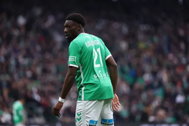 Dylan Batubinsika sous les couleurs de Saint-Étienne. (A. Martin/L'Equipe)