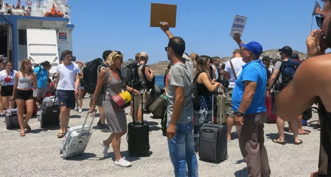 L'île de Paros en Grèce abrite le village Naoussa.LTD/ AURELIE AUDUREAU/LP/MAXPPP