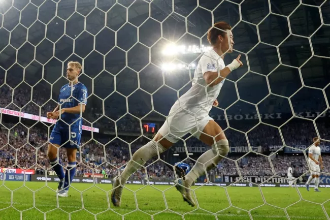 Oh Hyun-Gyu, buteur pour Genk au match aller contre le Lech Poznan. (Reuters)